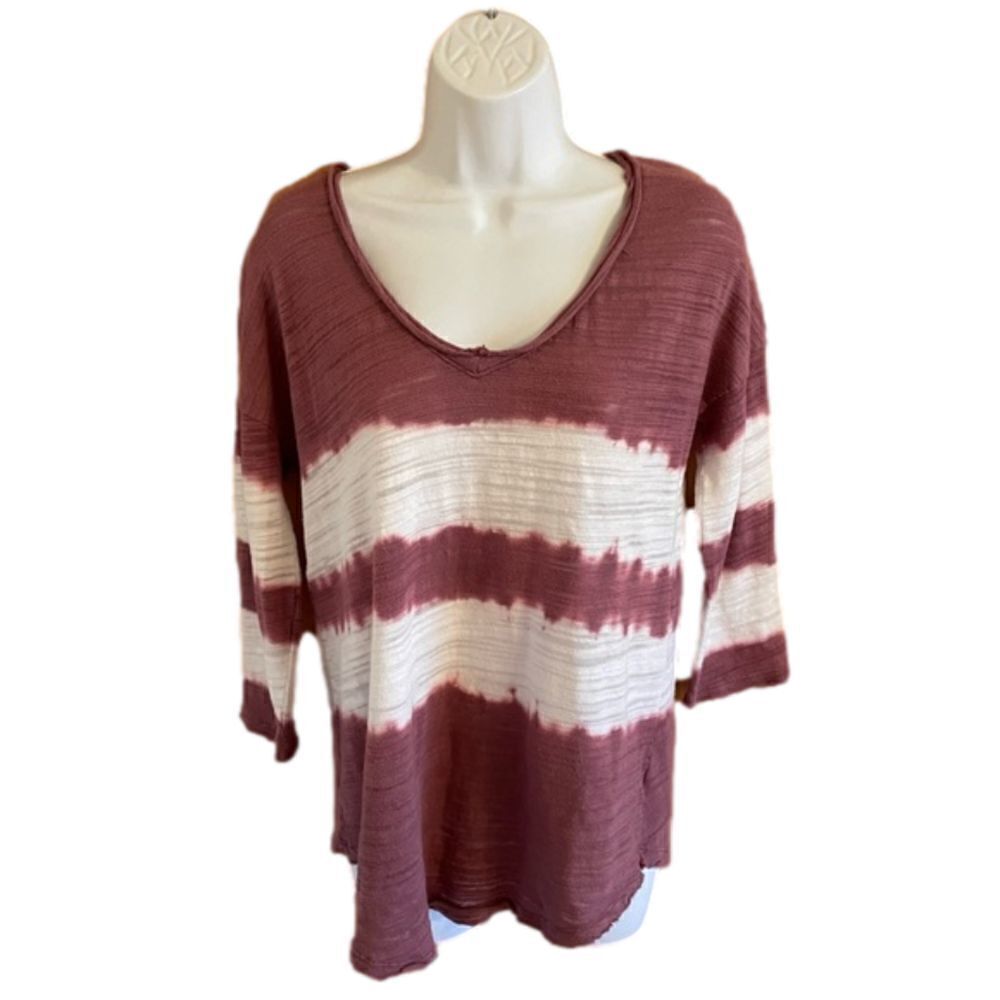 MUDD  3/4 sleeve purple and cream shirt size XS